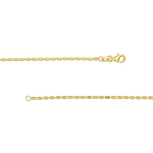 14k Yellow Gold Long Bead Bracelet
