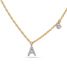 Load image into Gallery viewer, 14k Yellow and White Gold &quot;Letter&quot; Necklace
