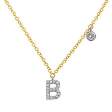 Load image into Gallery viewer, 14k Yellow and White Gold &quot;Letter&quot; Necklace
