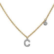 Load image into Gallery viewer, 14k Yellow and White Gold &quot;Letter&quot; Necklace
