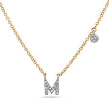 Load image into Gallery viewer, 14k Yellow and White Gold &quot;Letter&quot; Necklace
