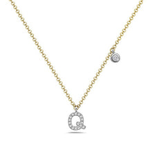 Load image into Gallery viewer, 14k Yellow and White Gold &quot;Letter&quot; Necklace

