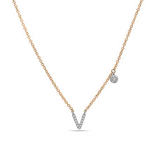 Load image into Gallery viewer, 14k Yellow and White Gold &quot;Letter&quot; Necklace
