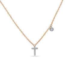 Load image into Gallery viewer, 14k Yellow and White Gold &quot;Letter&quot; Necklace
