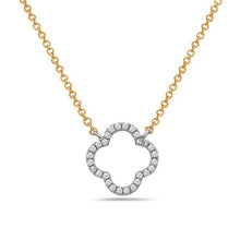 Load image into Gallery viewer, 14k Gold Diamond Cloverlike Pendant
