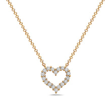 Load image into Gallery viewer, 14k Gold Diamond Heart Pendant
