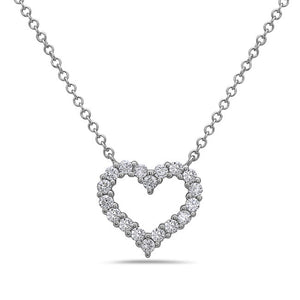 14k Gold Diamond Heart Pendant