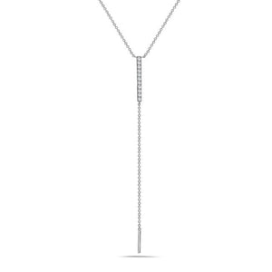 14k White Gold Diamond Necklace