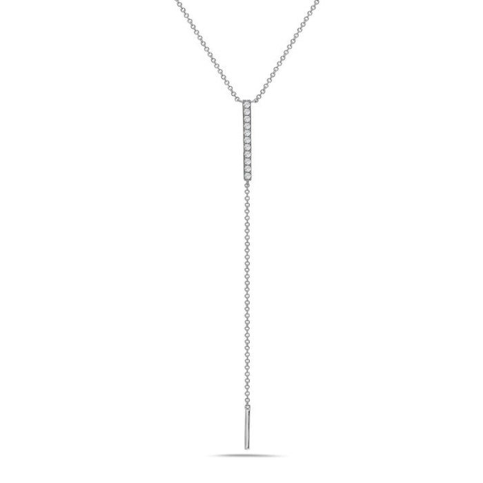 14k White Gold Diamond Necklace