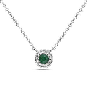 14k White Gold Sapphire and Diamond Necklace