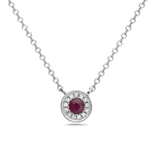 14k White Gold Sapphire and Diamond Necklace