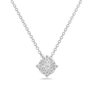 14k White Gold Diamond Necklace