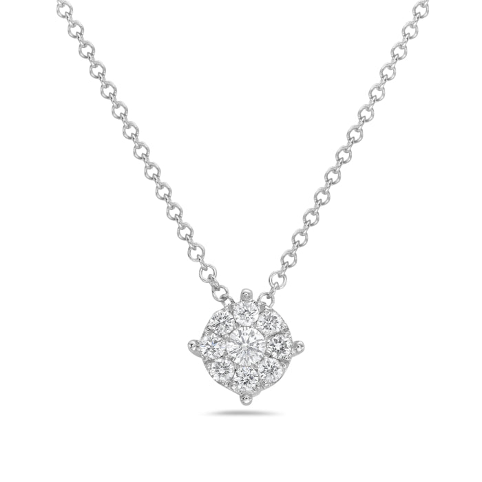 14k White Gold Diamond Necklace