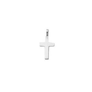 14k White Gold Small Plain Cross Pendant