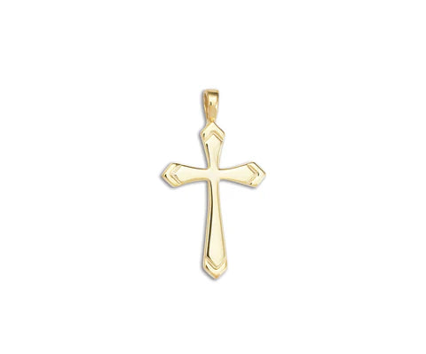14k Yellow Gold Large Cross Pendant
