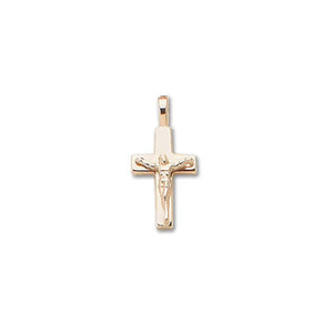14k Yellow Gold Medium Crucifix Cross Pendant
