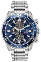 Load image into Gallery viewer, Gents Stainless Steel Promaster Chronograph Citizen Eco-Drive Divers Watch
