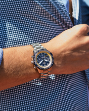 Load image into Gallery viewer, Gents Stainless Steel Eco-Drive Blue Angels Navihawk Chronograph Watch
