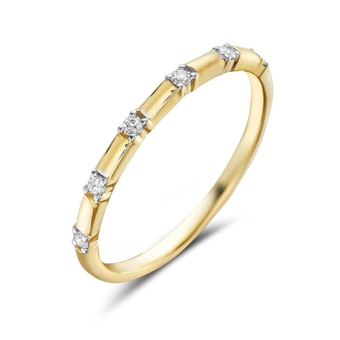 14k Yellow Gold Diamond Band