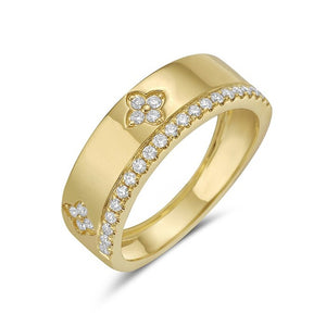 14k Yellow Gold Diamond Band