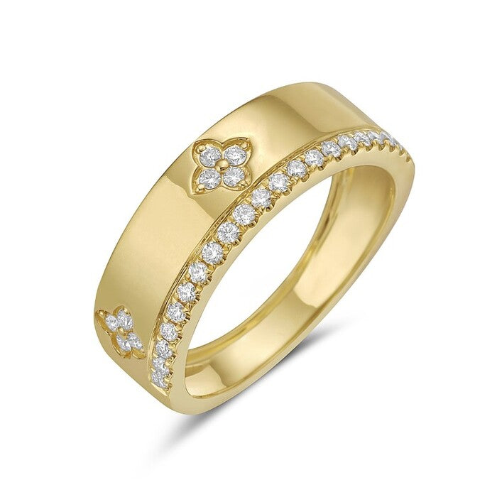 14k Yellow Gold Diamond Band