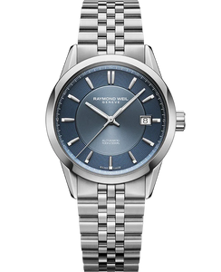 One Gents 38mm Freelancer Automatic Raymond Weil Watch with a Blue Dial