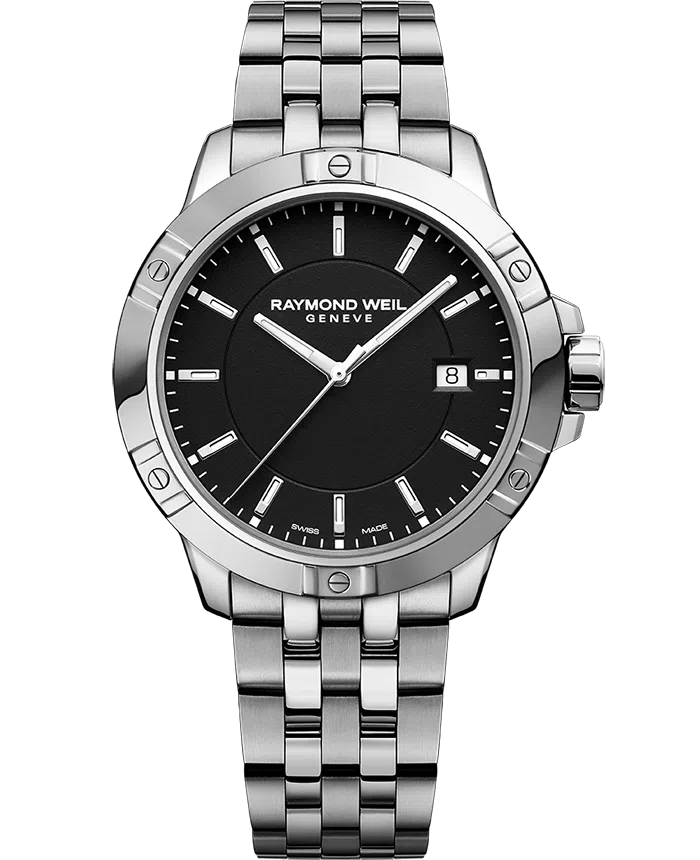 One Gents 41mm Tango Classic Raymond Weil Watch with a Black Dial