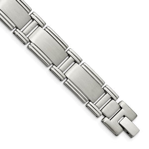 Stainless Steel Brushed and Polished 8.75 Inch Bracelet