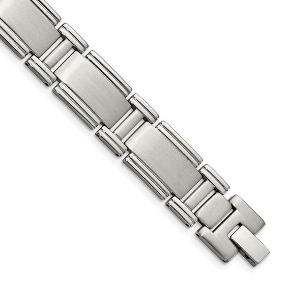 Stainless Steel Brushed and Polished 8.75 Inch Bracelet