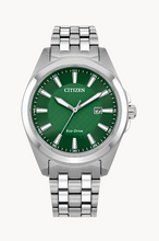 Load image into Gallery viewer, Stainless Steel Citizen "Peyten" Collection Eco-Drive Watch (Green Dial)
