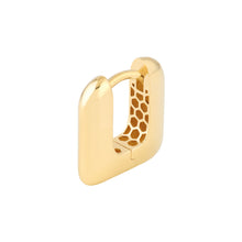 Load image into Gallery viewer, 14k Yellow Gold Square Hoop Earrings
