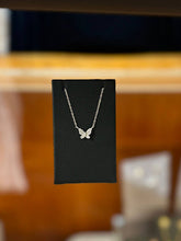 Load image into Gallery viewer, 14k Yellow Gold Diamond Butterfly Necklace
