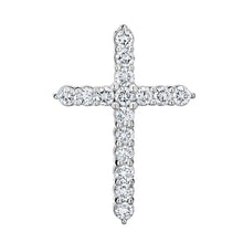 Load image into Gallery viewer, 14k White Gold 3/4 CTW Diamond Cross Necklace
