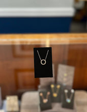Load image into Gallery viewer, 14k Yellow Gold Diamond Open Circle Necklace
