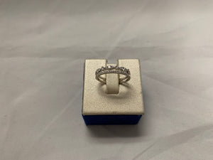 14k White Gold Diamond Crown Ring