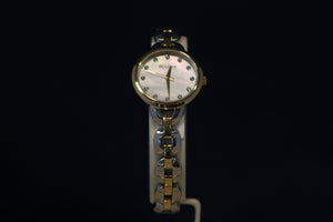 Ladies Stainless Steel and Gold Tone Bulova Watch
