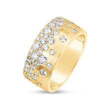 Load image into Gallery viewer, 14k Yellow Gold Flush Set Cigar &quot;Confetti&quot; Ring

