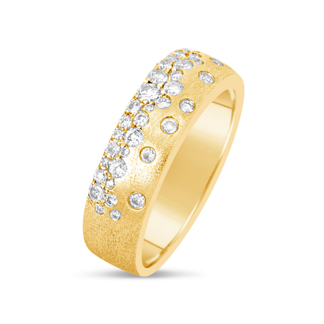 14k Yellow Gold Diamond Flush Set Ring from the Confetti Collection