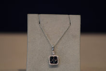 Load image into Gallery viewer, 14k White Gold Sapphire and Diamond Pendant
