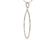 Load image into Gallery viewer, 14k White Gold Diamond Double Oval Pendant
