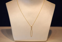 Load image into Gallery viewer, 14k Yellow Gold Diamond Double Oval Pendant

