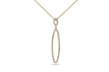 Load image into Gallery viewer, 14k Yellow Gold Diamond Double Oval Pendant
