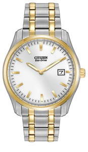 Gents Stainless Steel Two Tone Citizen Eco-Drive Watch