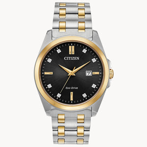 Stainless Steel Yellow and White Tone Citizen Eco-Drive Corso Watch