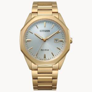 One Gents Stainless Steel Gold Tone Citizen Eco-Drive Corso Watch