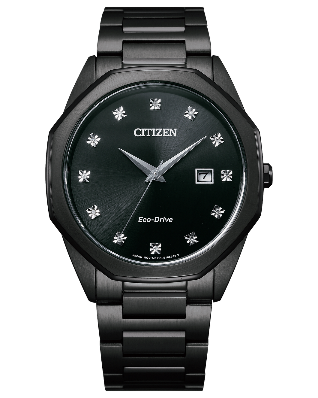 Black Stainless Steel Citizen Eco-Drive Watch (41 mm)