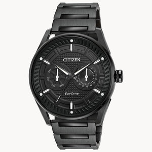 Stainless Steel Black Tone Citizen Eco-Drive "Drive" Collection Chronograph Watch