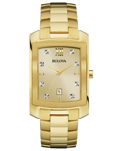 Gold Tone Stainless Steel Bulova Watch