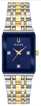 Load image into Gallery viewer, Ladies Two Tone Stainless Steel Blue Dial Bulova Watch
