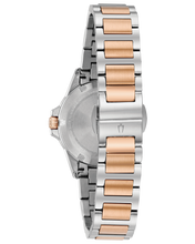 Load image into Gallery viewer, Ladies White and Rose Two Tone Stainless Steel Bulova Watch
